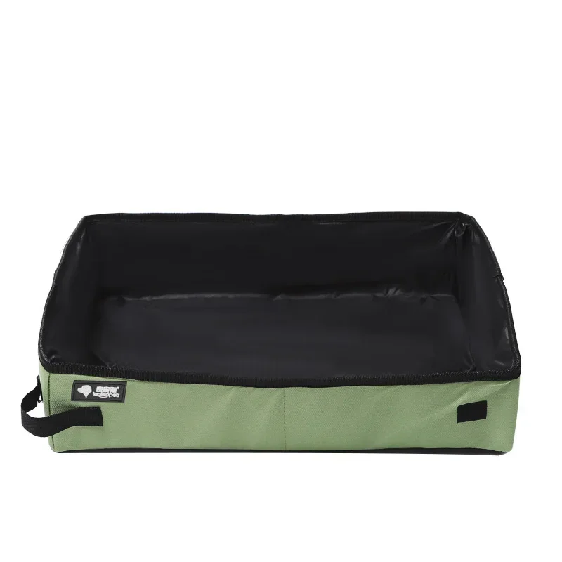 Compact and Portable Waterproof Folding Pet Litter Box for Travel and Outdoor Use