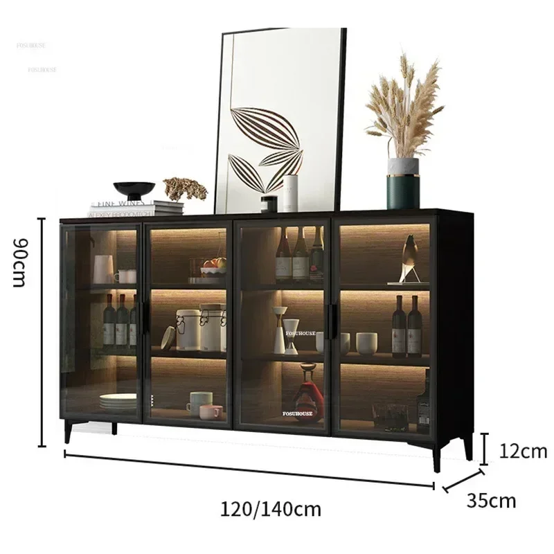 Nordic Dining Room Furniture Light Luxury glass Sideboards Minimalist Kitchen Locker et Sideboard Home Hotel Storage Cabinet