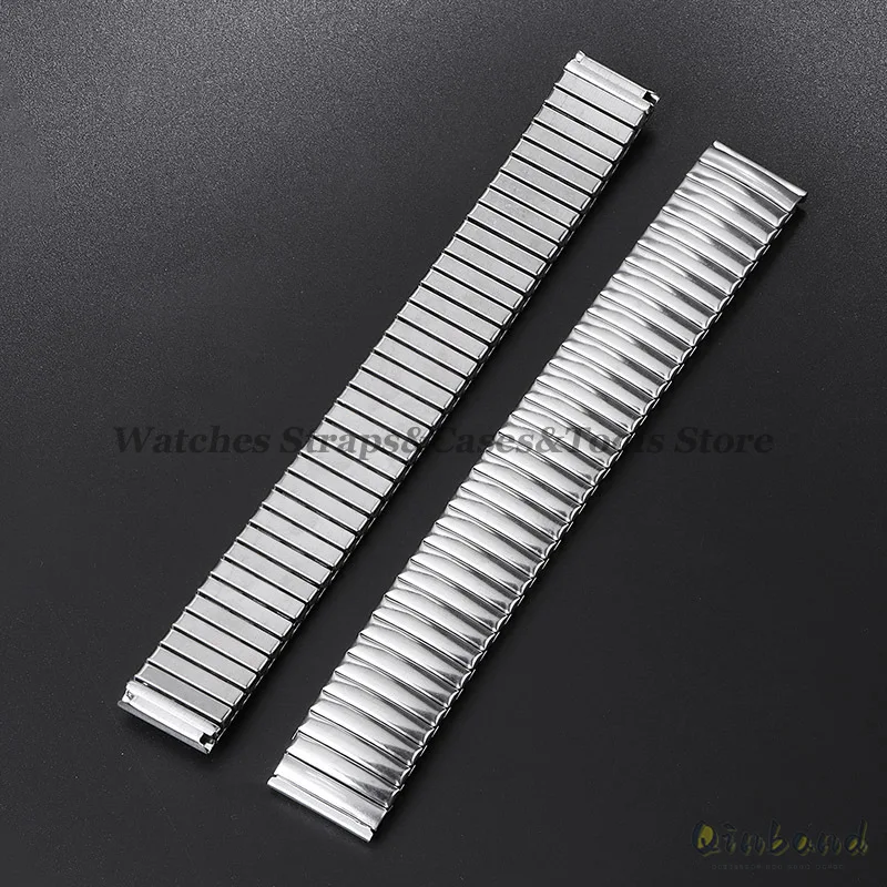 Stainless Steel Stretch Expansion Watch Band - Retractable Metal Elastic Strap Bracelet
