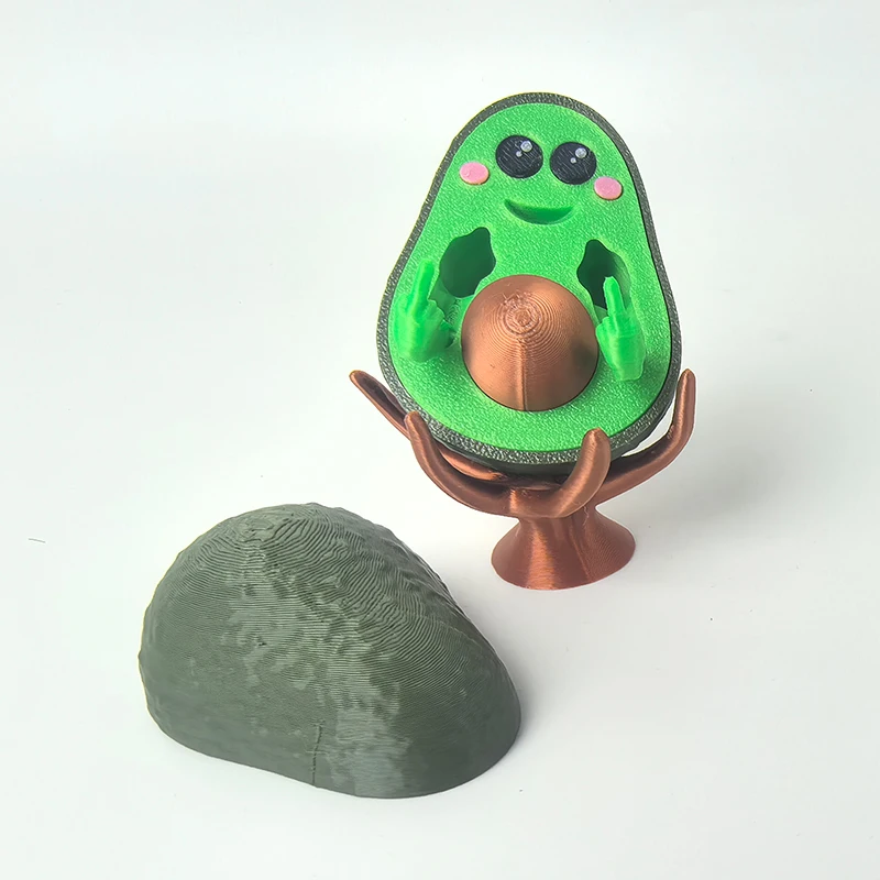 3D Printed Middle Finger Avocado Toys Statue Home Decor Gifts For Your Friends miniature figurines 3d printed toy