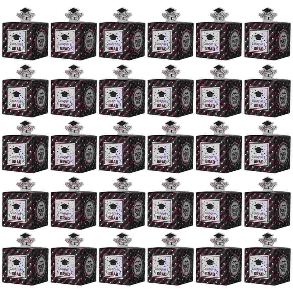 

50 Pcs Graduation Candy Box Party Favor Boxes Favors Gift Paper Container Gifts Sweets Packing Biscuit Case