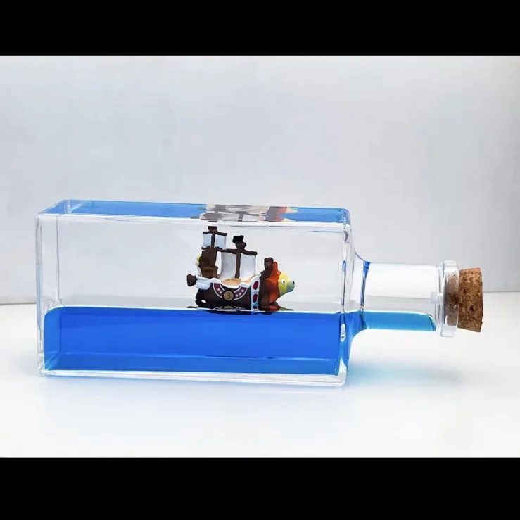 Liquid Ship Floating Ship Bottle Thousand Sunny Liquid Drift Ship Bottle Living Room Decoration