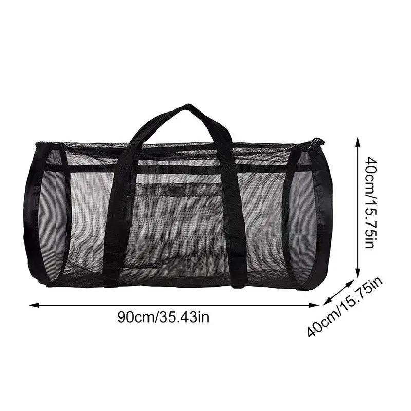 Portable Beach Bag Foldable Mesh Swimming Bag For Children Beach Toys Basket Storage Kids Outdoor Children Swimming Dry Sack dry bag swimming bag mesh beach bag mesh bag