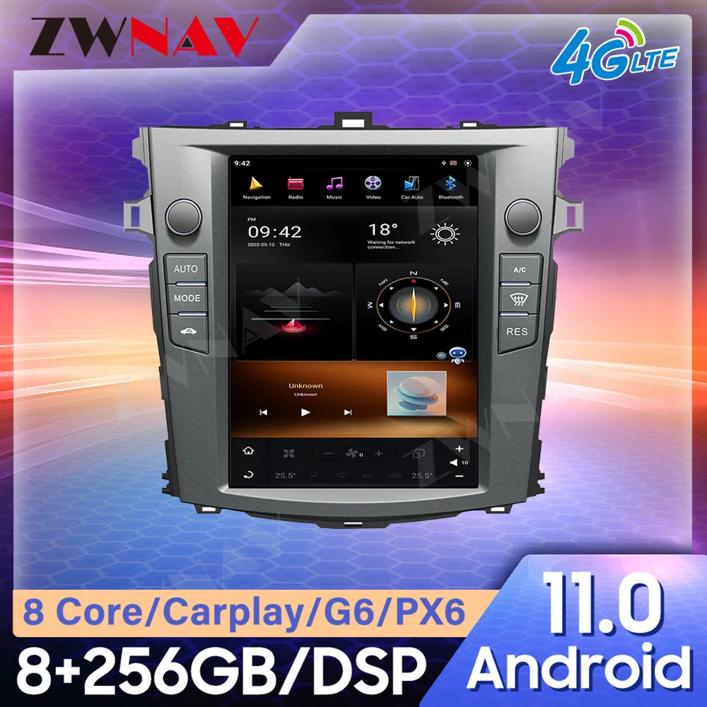 

Для Toyota Corolla 2007-2013 Tesla style Android автомобильный GPS-навигатор мультимедийный плеер Автомобильный радиопроигрыватель головное устройство плеер