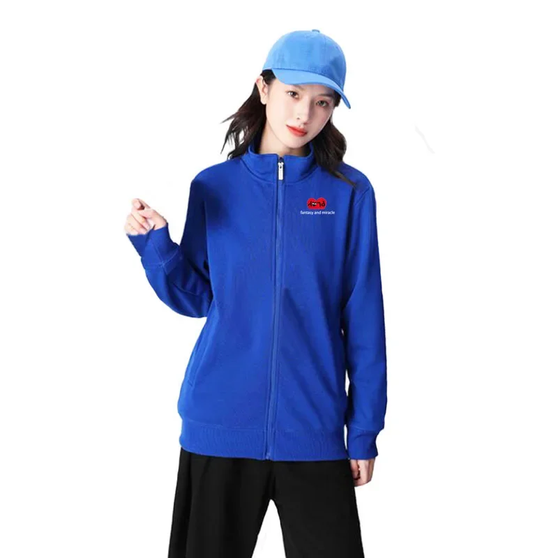 

Men Women Jacket Cotton Autumn Winter Half Heart Letter Embroidery Printing Lapel Pocket Straight Fleece Couple Casual Hoodie