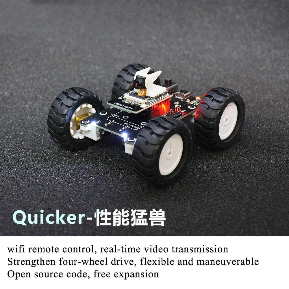 WiFi Robot Car con fotocamera Open Source ESP32 per la programmazione Arduino APP inglese Android più veloce o Kit Robot di controllo pagina web - immagine 4