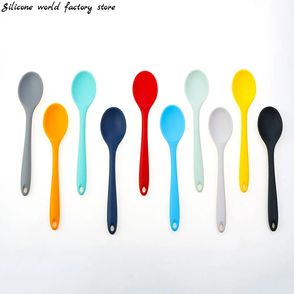 6 Piezas Pequeñas Cucharas de Silicona Multicolores Cuchara de Cocina  Antiadherente Cuchara de Silicona para Servir Cuchara para Agitar para  Cocina Cocinar Hornear Revolver Mezclar