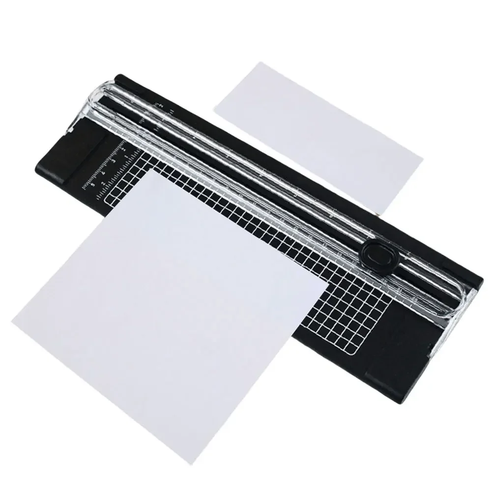 A4 Bidirectional Cutting Paper Cutter with Pull-out Ruler Plastic Base Paper Trimmer Lightweight Scrapbook Cutting Machine