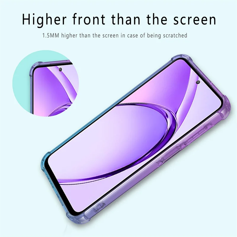 Gradient TPU Shockproof Transparent Protective Case