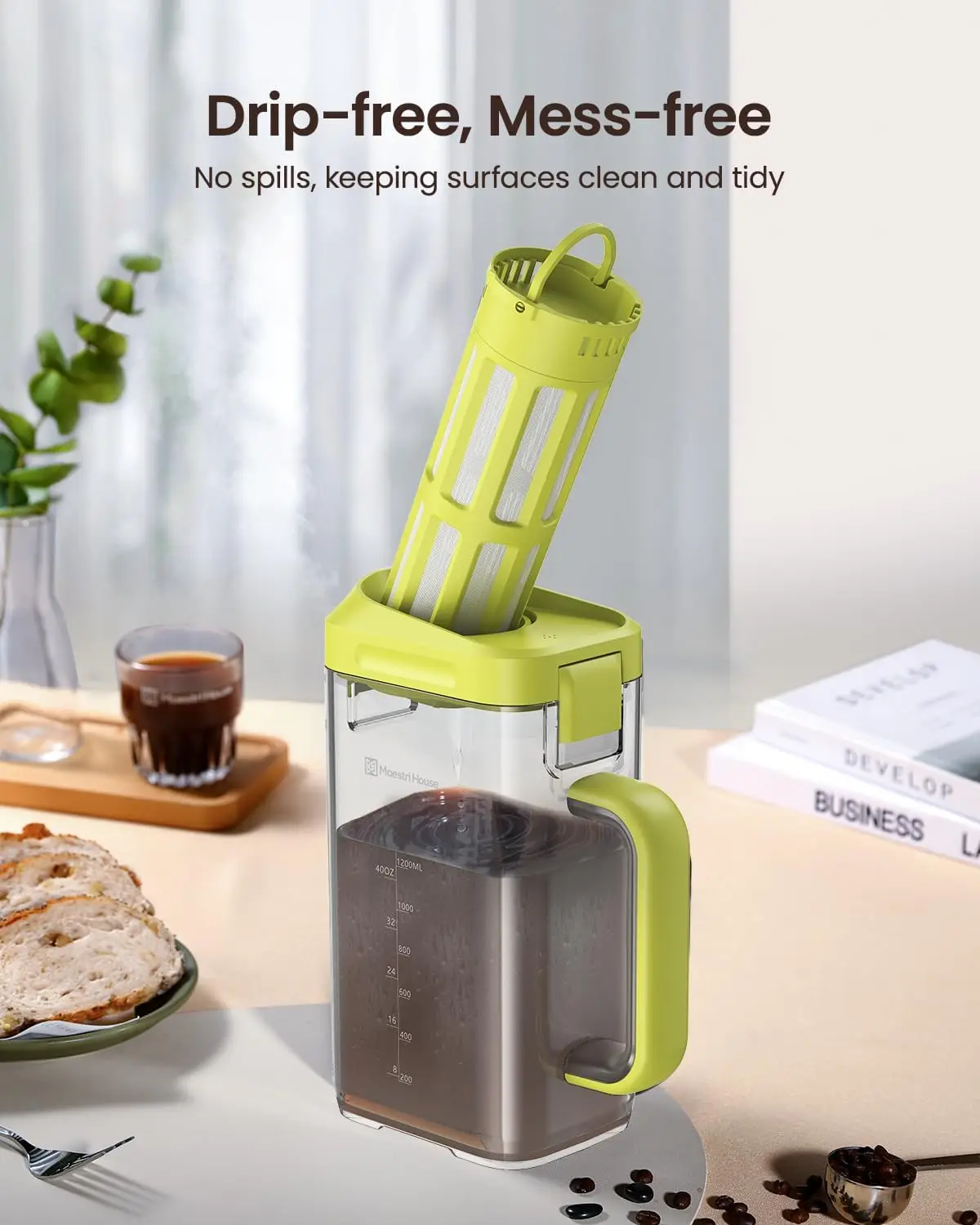 ماكينة قهوة وشاي مثلجة ٤٠ أونصة، فلتر ٣٥٠