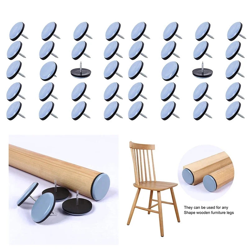 40pcs Furniture Sliders Table Feet Slider Pad Floor Protector Moving Anti-abrasion Furniture Nail Self-Adhesive Chair Leg Pads furniture leg pads,chair leg protector,furniture foot pads,rubber furniture feet pads,furniture leg caps,furniture foot protector,furniture gliders,furniture foot mats,furniture feet