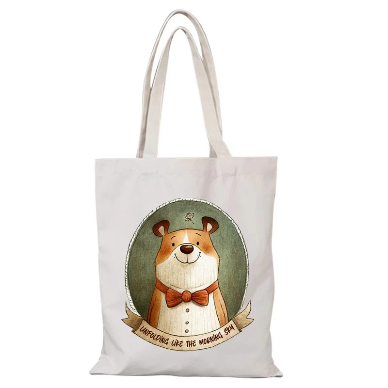 Damentaschen Cartoon Damentasche Mann Einkaufstasche Handtaschen Eco Shopper Shopping Strandtuch Canvas Handtasche Schulter faltbar das neue – Detail 8