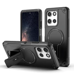 Military Grade Shockproof Magnetic Phone Case for Motorola Moto G Power (2026) (Black)