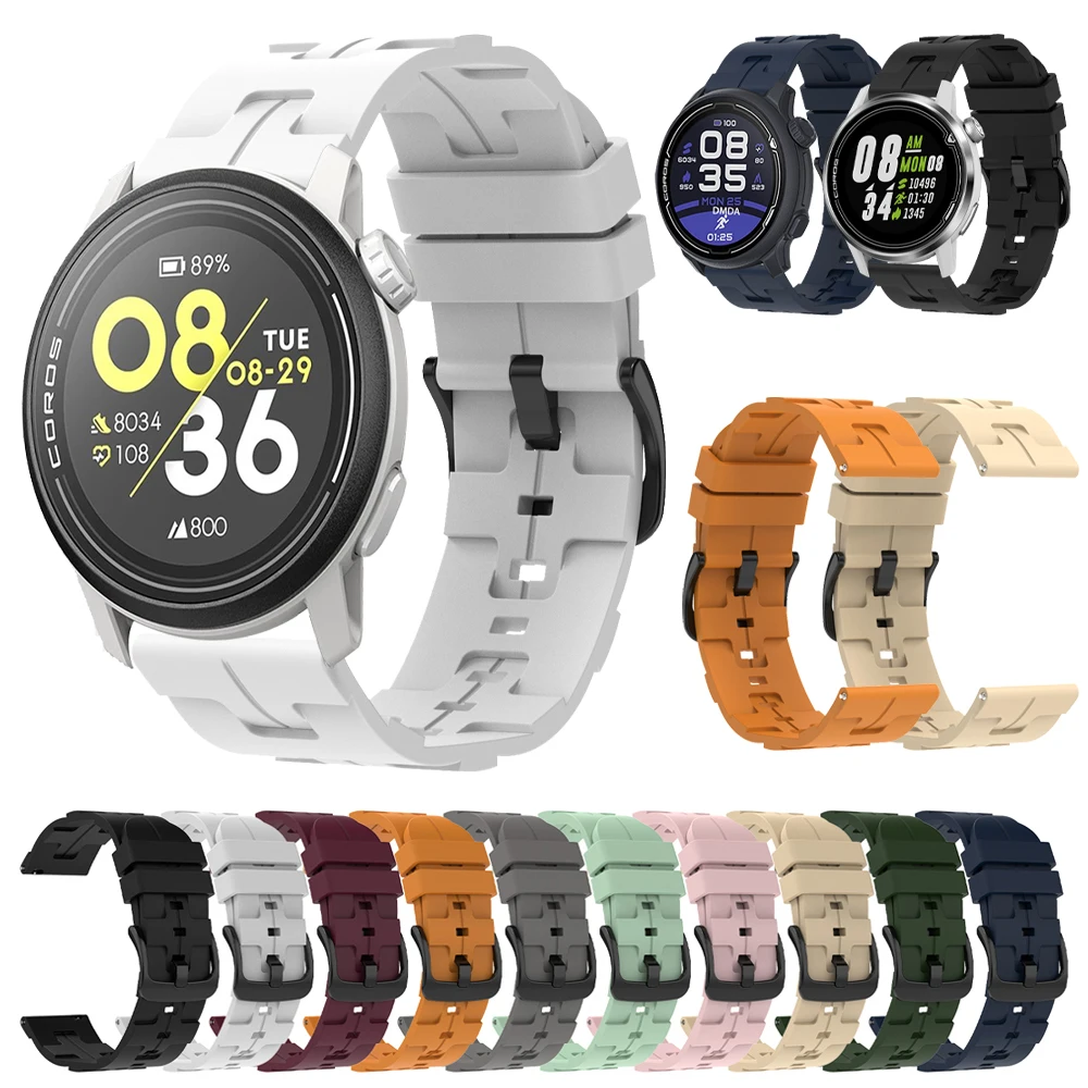 20mm 22mm Sports Strap For COROS APEX 2 Pro/APEX 42mm 46mm/APEX Pro Silicone Band For COROS PACE 3 2 Smartwatch Bracelet Correas - 1511 - View #8