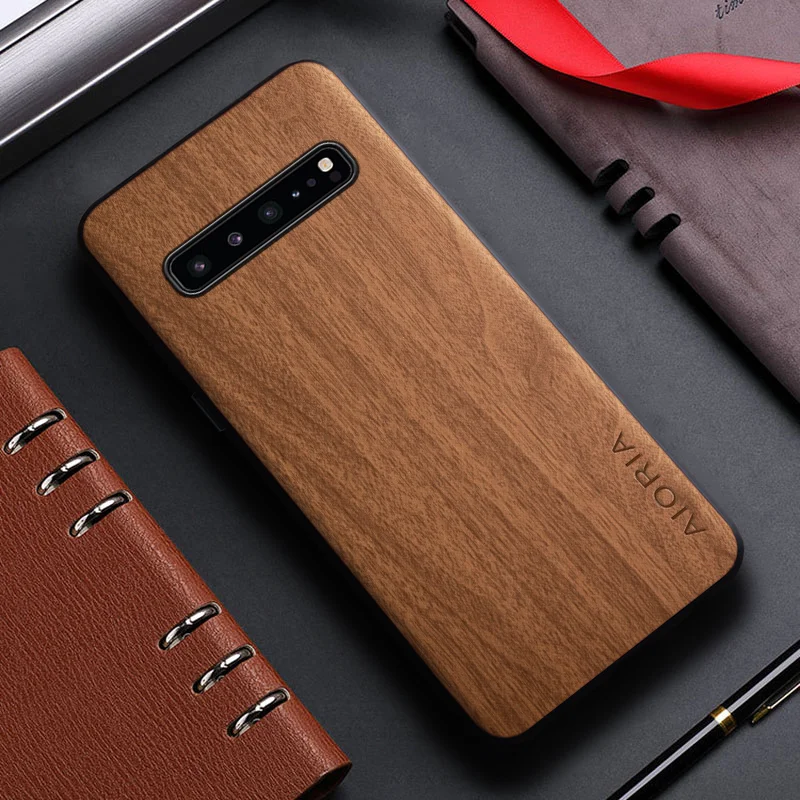 Bamboo Wood Pattern Leather Phone Case Cover
