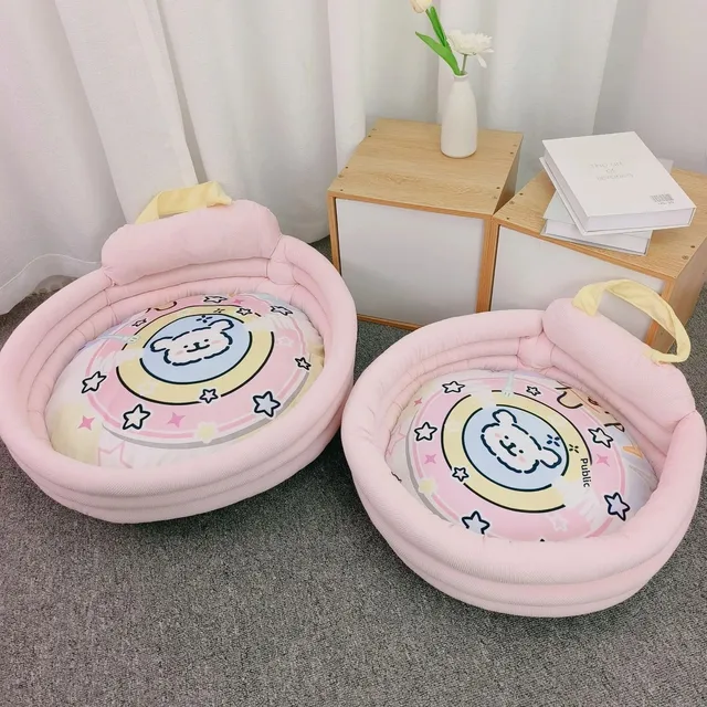 Thickened Cotton Pet Bed Cartoon Style Warm Autumn Winter Dog And Cat Nest Sofa Shape Pet Couch Universal for Cats And Dogs 5