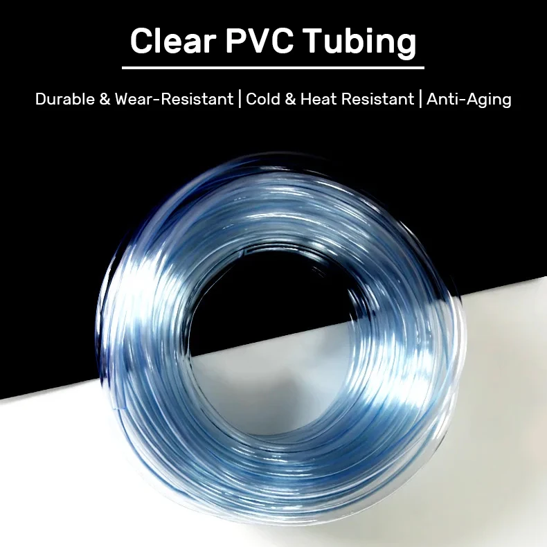 3–25 mm transparenter PVC-Schlauch in Lebensmittelqualität, kältebeständig, flexibler Trinkschlauch für Aquarien, Kunststoffschlauch, Wasserpumpen, Wasserspender – Detail 1