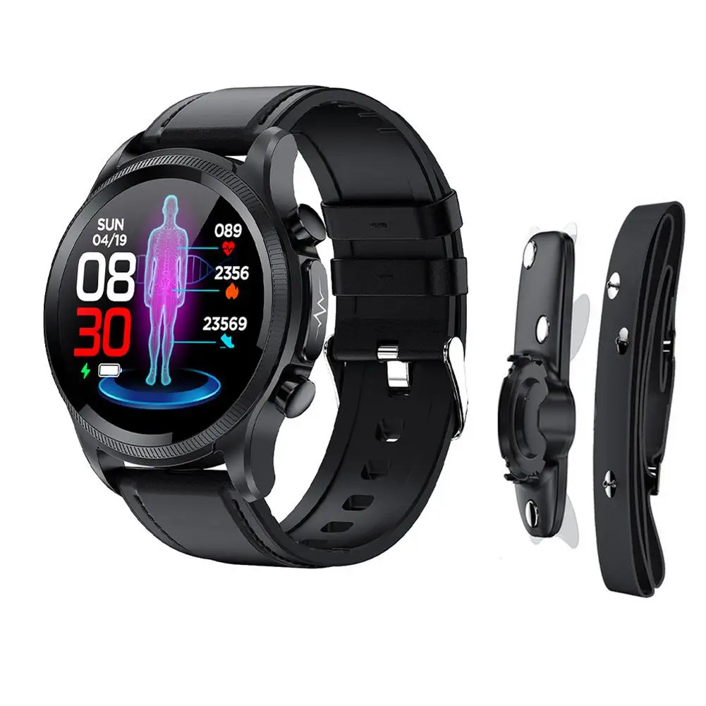 

E400 Smart Watch Full Touch Screen Ecg Ppg Body Temperature Blood Oxygen Monitoring Ip68 Waterproof Smartwatch For Men