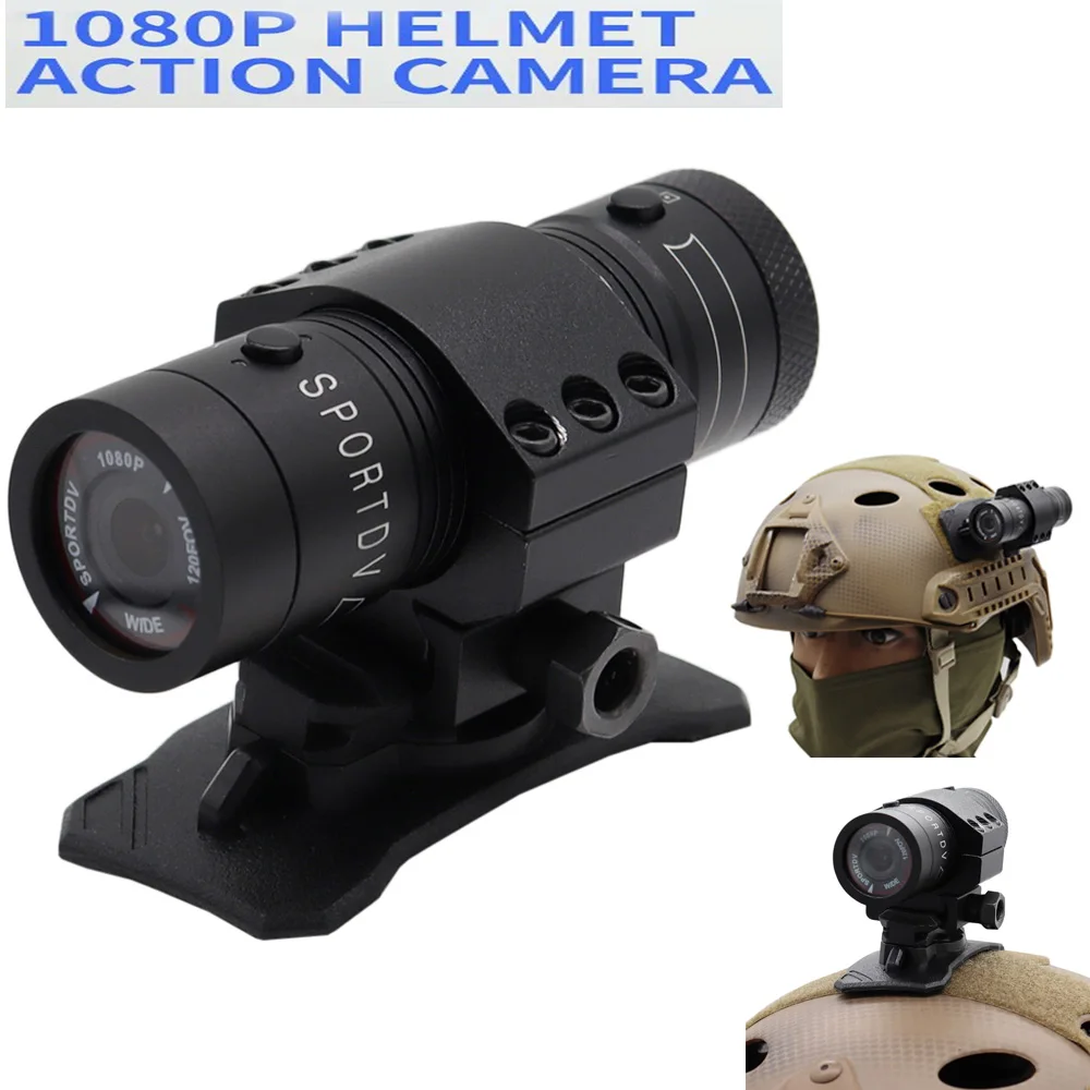 Caméra Casque Tactique 1080P Sport Action Chasse Airsoft