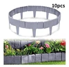 10 Packs Garden PP Fence Edging Cobbled Stone Effect Lawn Edging-DIY Yard Landscape Plant Fence(3 colors) 1