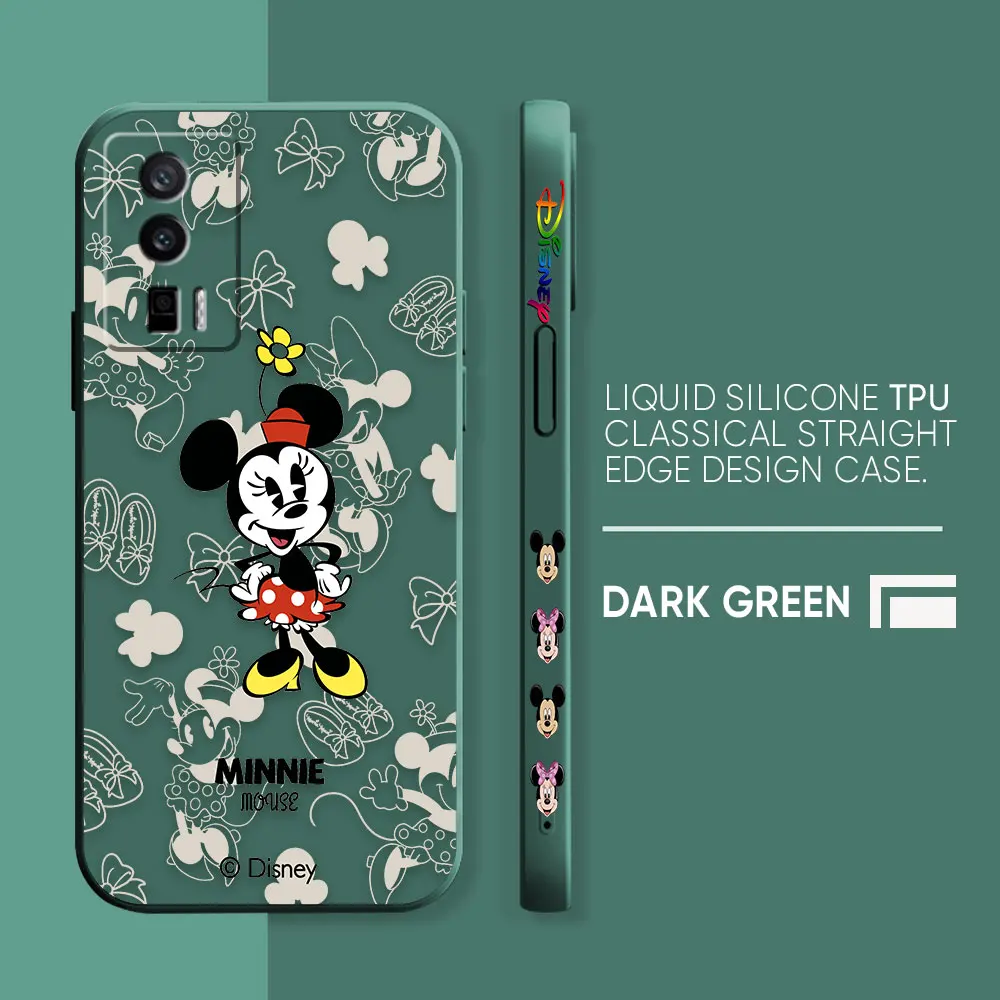 thumbnail image 1 of Case For Redmi K60E K60 K50 K40S K40 K30 9A 9 8A 8 10 Pro 4G 5G Colour Simple Liquid silicone Case Funny Mickey Minnie Mouse, 1 of 5
