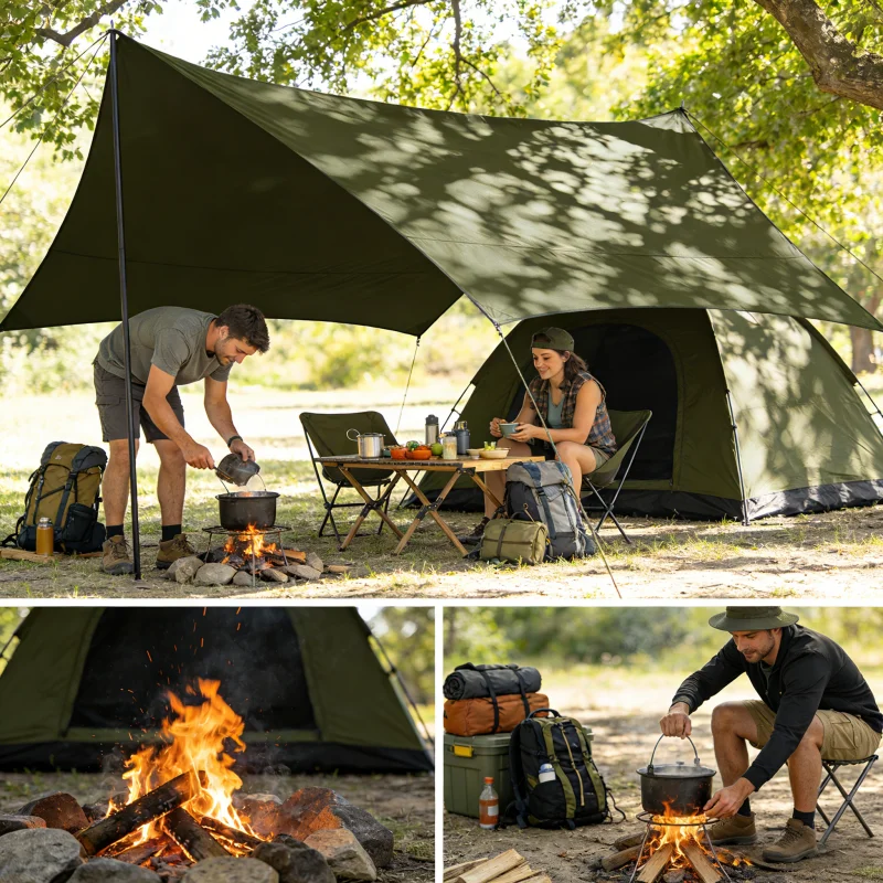  slider image of Waterproof Sun Tent Camping