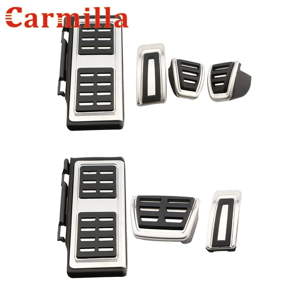 Car Stainless Steel Pedal Foot Rest Pedals Plate Cover for Volkswagen VW Golf 7 MK7 GTI for Skoda Octavia A7 Rapid LHD car accessories car pedals pedal cover stainless steel pedal cover