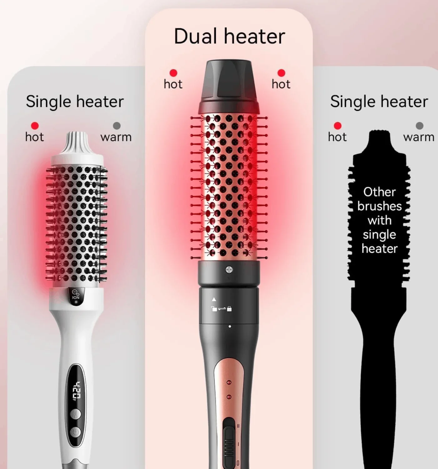 4 in 1 Curling Iron Equipped With Electric Hair Brushes Hot Air Comb Fast Heating Up Crimper Wand Curler Salon Curly Hair Iron 5