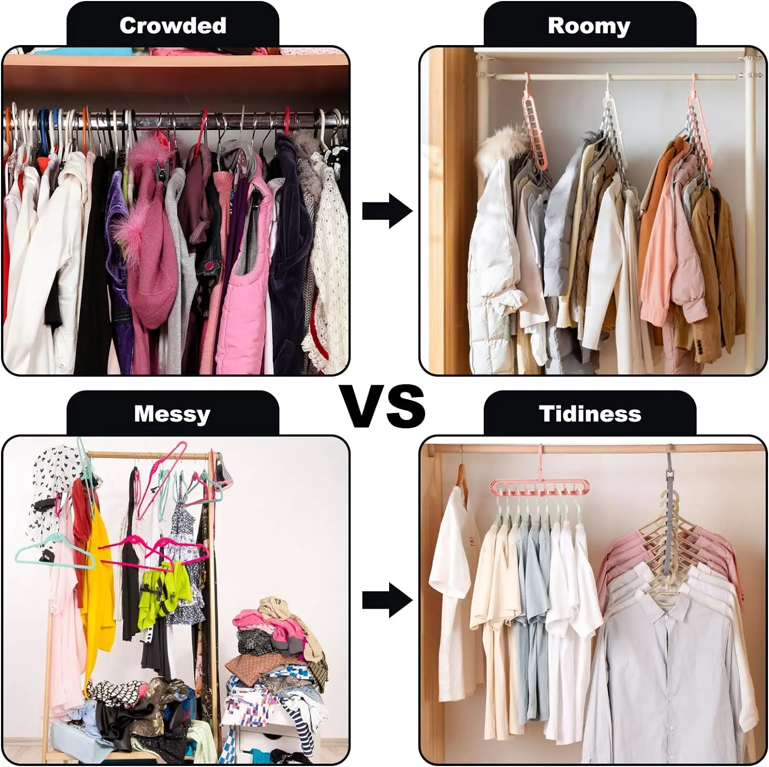 5pcs Space Saving Clothes Rack 9 Hole Magic Clothes Hanger Multicolor Hangers Clothing Organizer Hanger Plastic Clothes Rack 4