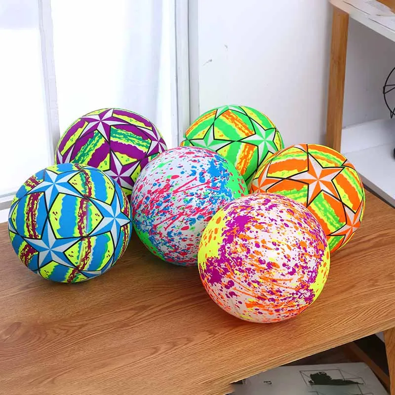 Kids Inflatable Toys Star Graffiti PVC Bouncy Ball Toys Creative Parent-child Interaction Outdoor Sports Bouncy Ball