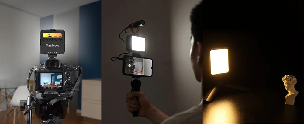 LED-lamp gebruikt bij een smartphone-filminstelling