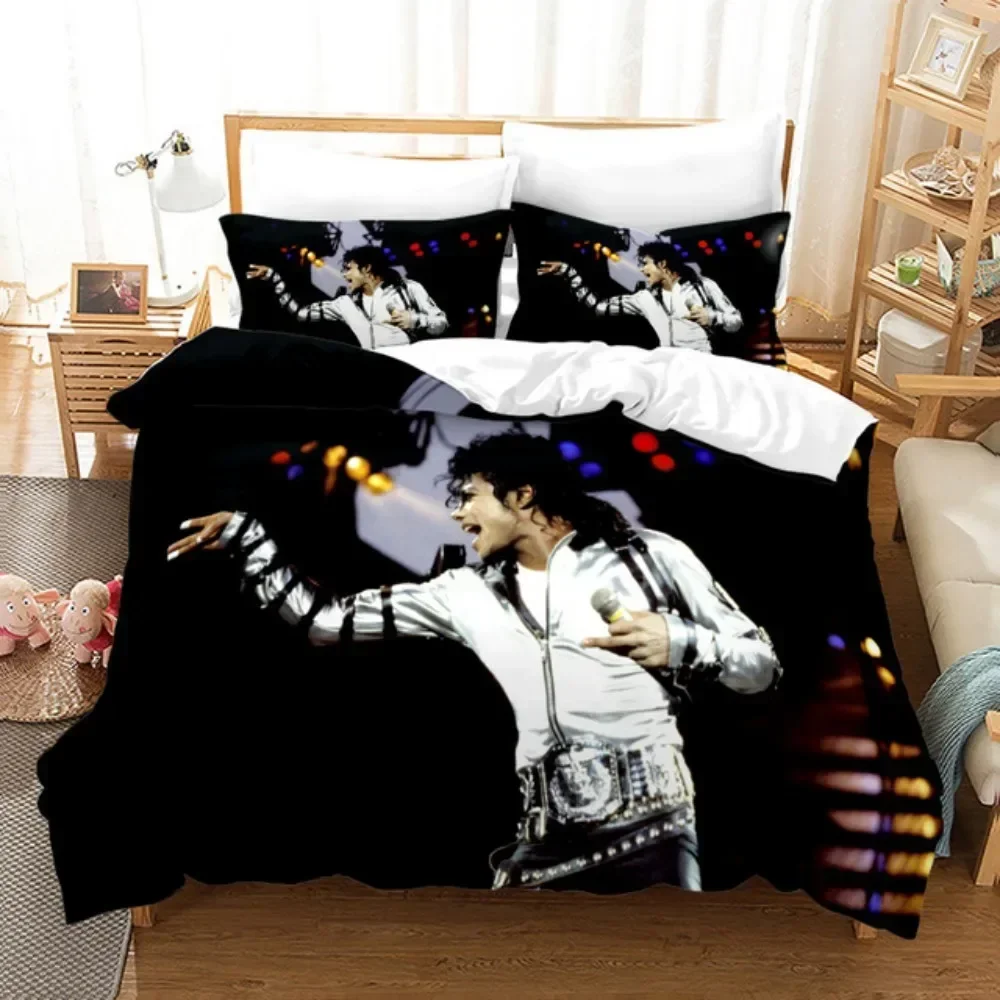 Michael Jackson Bedding Set Single Twin Full King Size Musical Genius Bed Linen Adults Teens Bedroom 200x200cm Duvet Cover Set