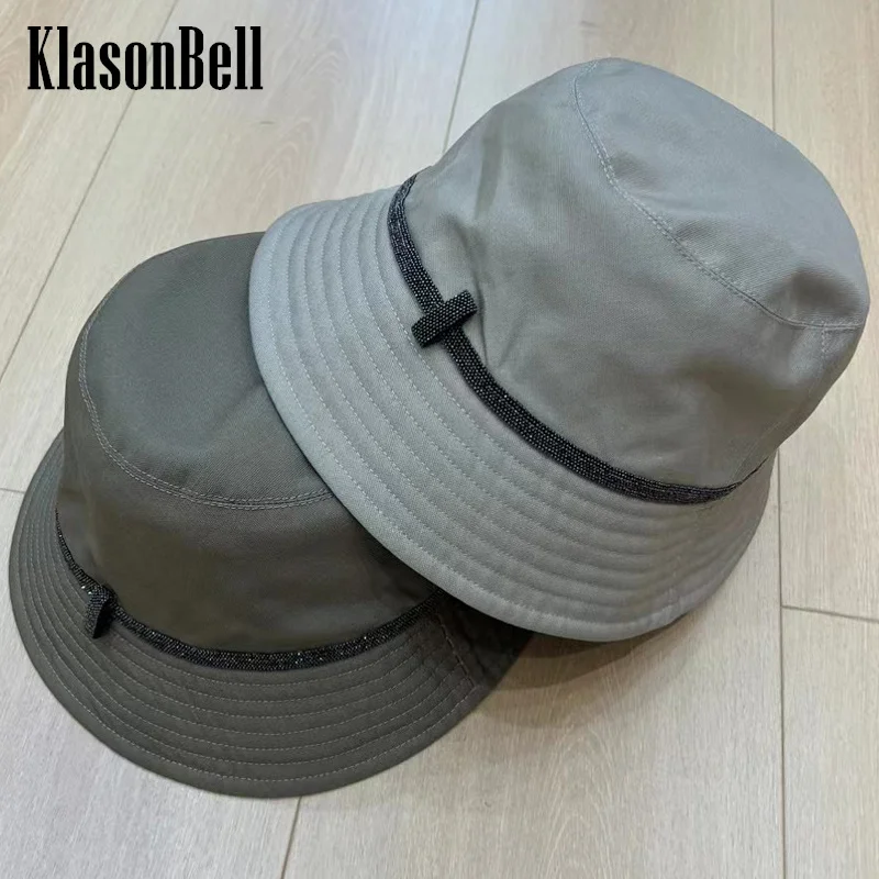 

Новинка 5,29, модная женская кепка KlasonBell с цепочкой, украшенная бисером, Повседневная Всесезонная Защитная Панама Sus