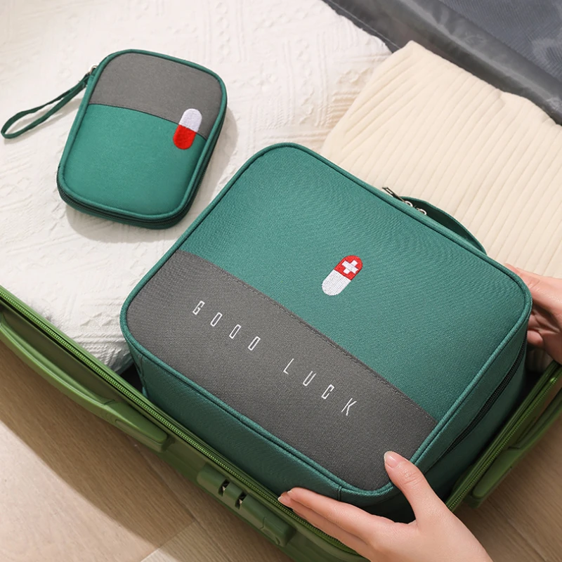 Medical Medicine Kit Multifunctional Layered Health Storage Bag Organizer Pouch Bags for Women Travel Makeup Pouch Cosmetic Bag