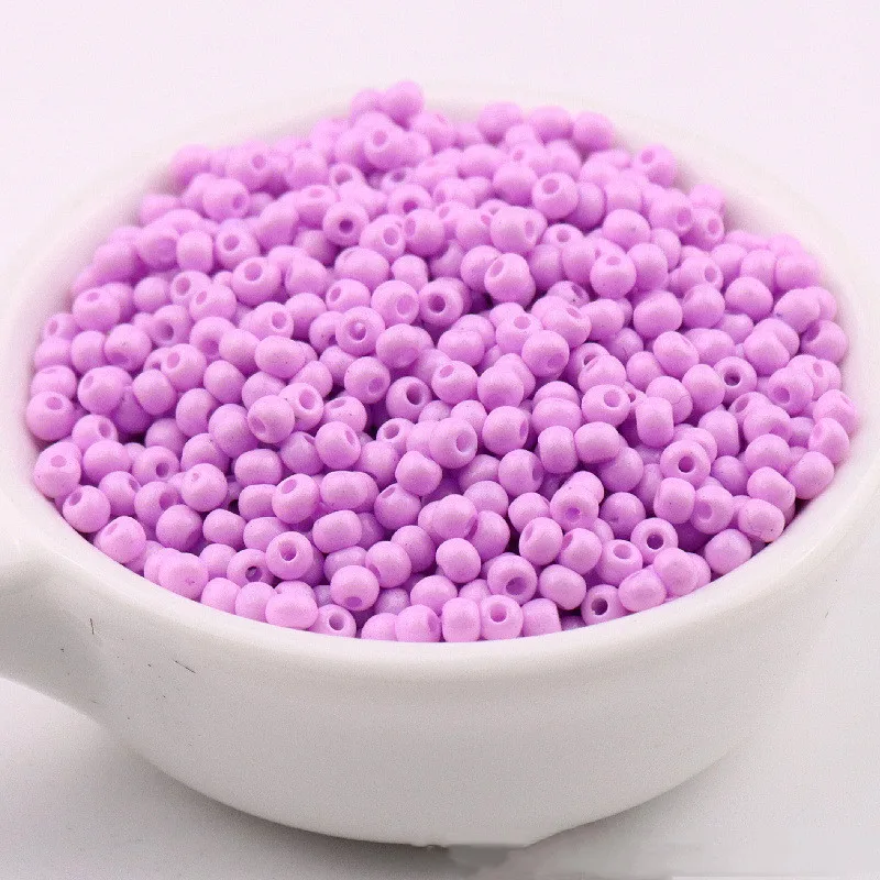 High-Quality Wear-Resistant Solid Color Glass Rice Beads
