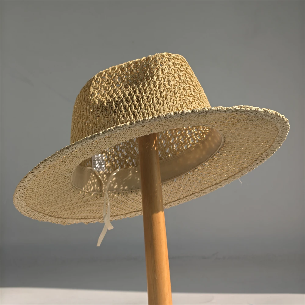 Classic Panama Straw Hat For Sun Protection And Beach Hiking_voghion.com