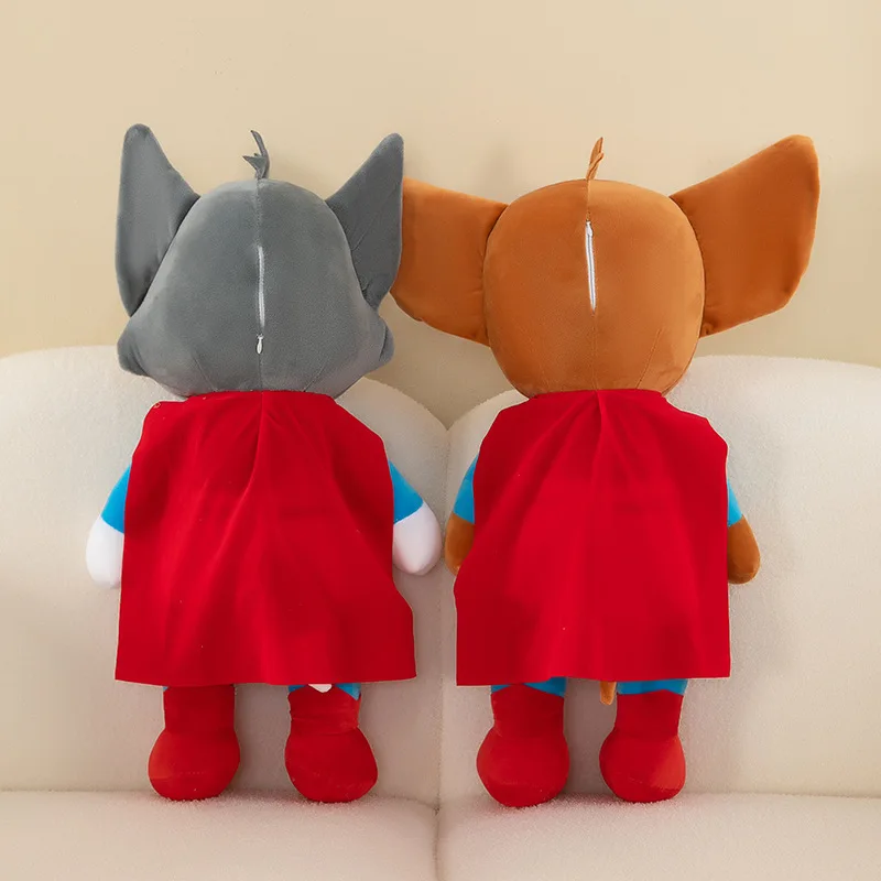 MINISO 40cm Disney Tom and Jerry Plush Toys Cute Cartoon Superman Plushies Stuffed Animals Doll Toys Kids Birthday Gifts 6