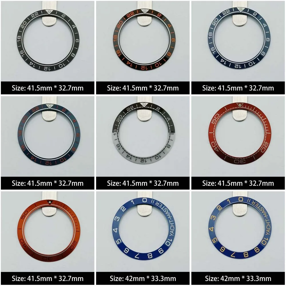 

41.5mm Sloping Watch Ring Ceramic Bezel Insert Ring for 43mm Case Watch Accessories Inner diameter 32.7mm