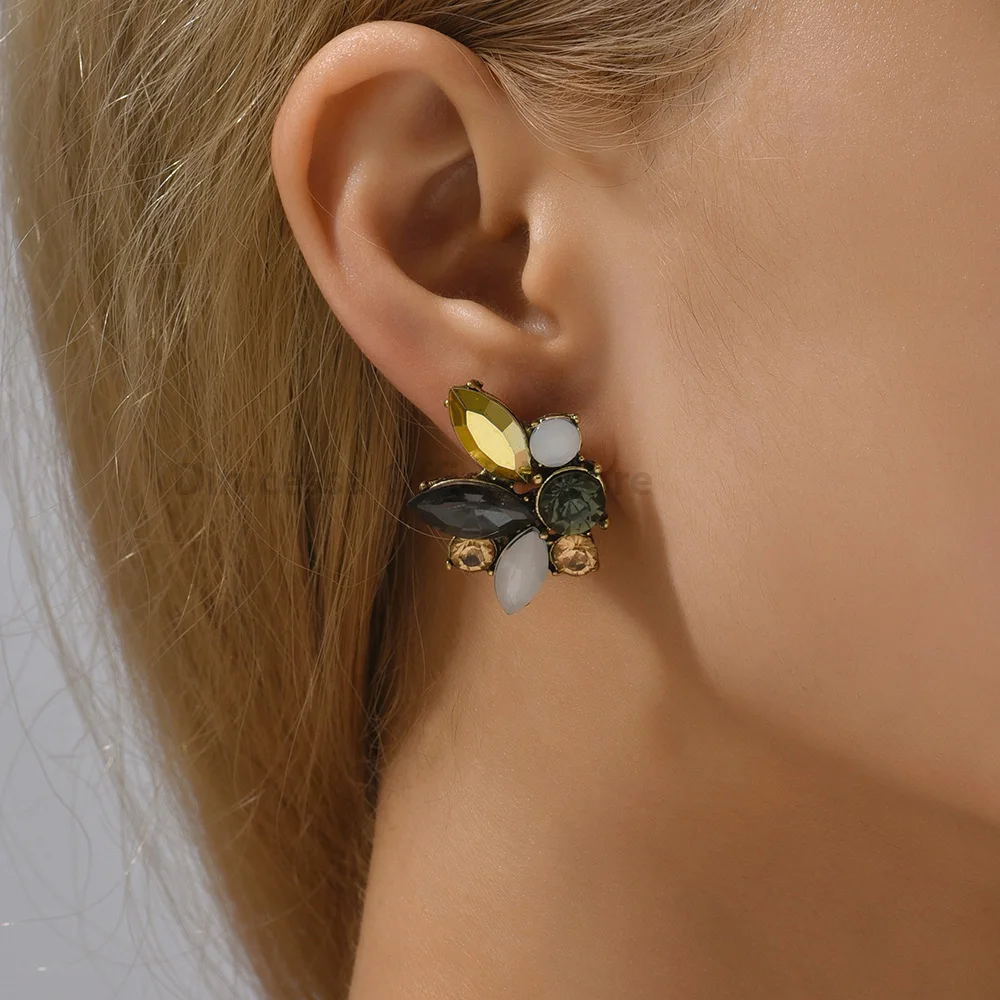 Modern Korean Fashion Geometric Stud Earrings For Women Trend