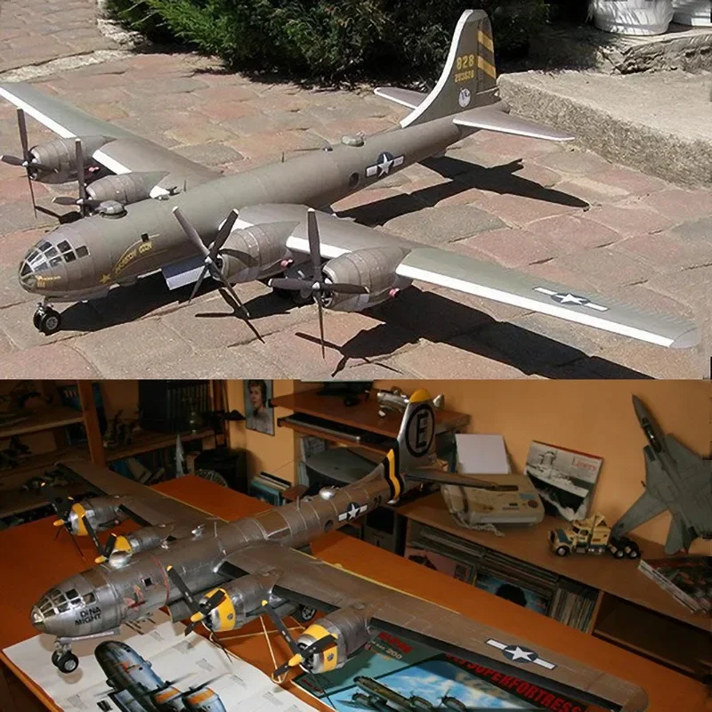 Mew！B29 Air Fortress bomber paper model aircraft model simulation handmade DIY military fans small gifts for children