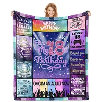 18th Birthday Gifts Ideas for Girls-Girls 18th Birthday Decor Blanket-Gift for 18 Year Old Girl-Gifts for Daughter Bestie Sister 2