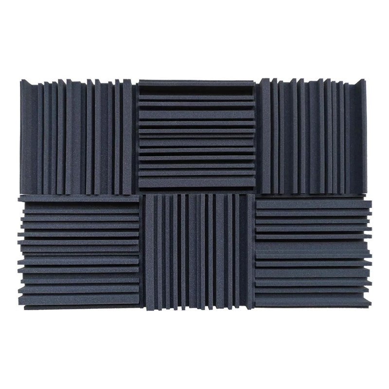 

Promotion! 6 Pcs Acoustic Studio Absorption Foam Panel Broadband Sound Absorber Periodic Groove Structure