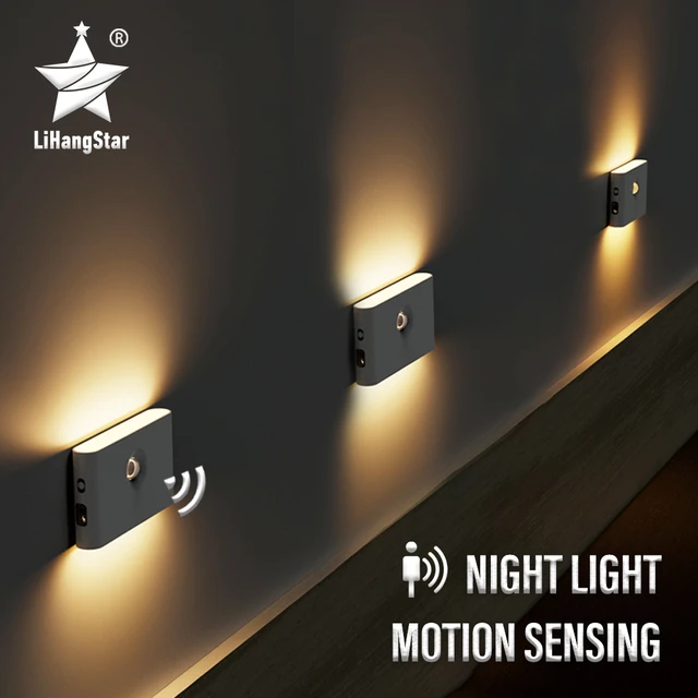 LED Induction Night Light USB Charging Induction Wall Light Bedroom Corridor Bathroom Night Light _ - AliExpress Mobile