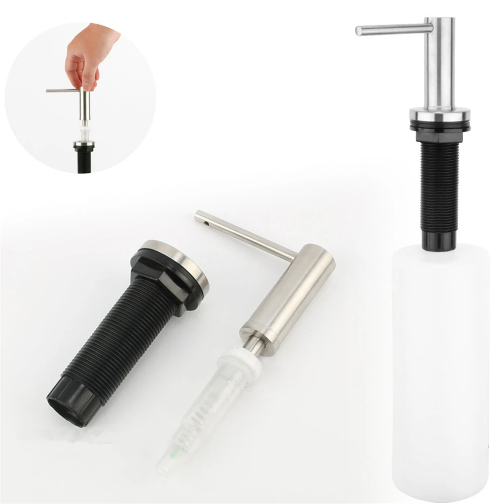 Sink Hand Pressure Detergent Soap Dispenser Kitchen Sink Liquid Soap Dispenser Stainless Steel Lotion Bottle Bottle/Tube