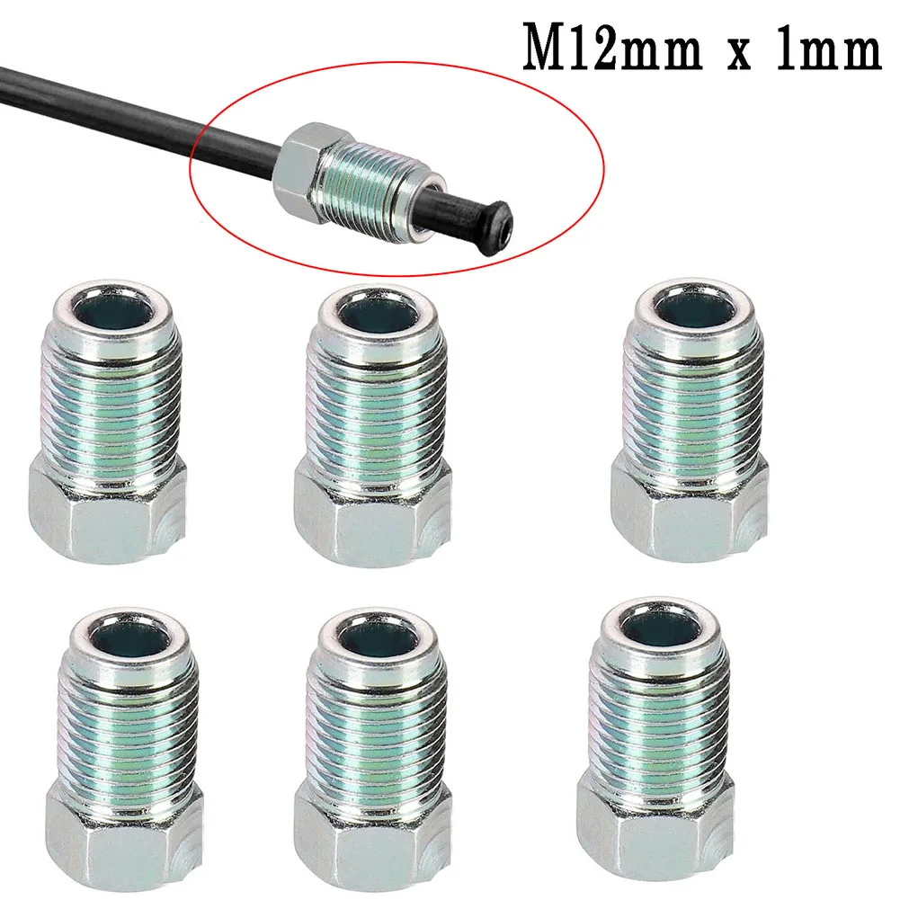 Kits Metric Nuts Cylinder Fittings M12mm X1mm Silver Unions Master 3/16" Pipe Brake Cable Connector Car Accessories brake oil connector,car brake pipe repair kit,air compressor hose connector