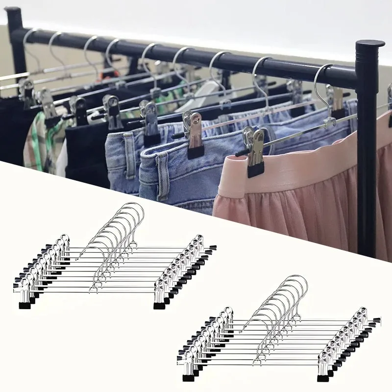 20/30 가방 바지 걸이 클립, 조절 가능한 스커트 걸이 청바지, 금속 바지, 가족 및 의류 매장에 적합