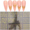 1PCS Black White Nail Stickers Flower Leaf Necklace 3D Sliders Decal Gel Polish Sticker DIY Design Manicure Tips HBJY373-384 6