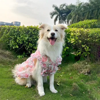 Summer Mesh Flower Dress for Dogs 1