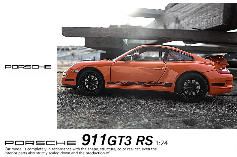 Porsche 911 Porsche RS 997 1:24 Ölçekli Model Araba