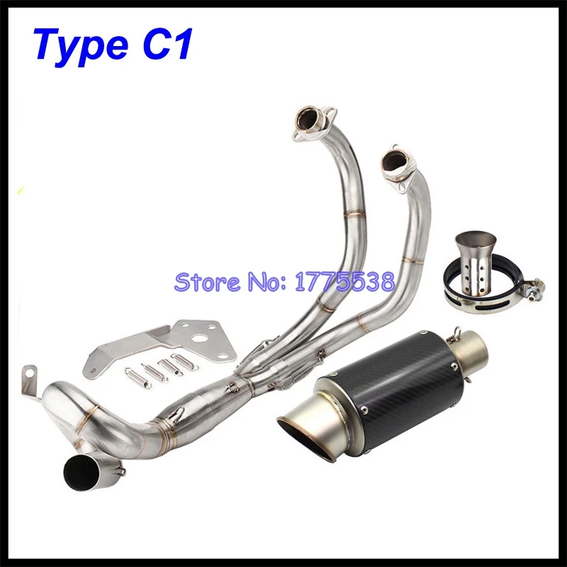 For Yamaha FZ07 2015-2017 MT07 2018-2020 XSR700/XTRIBUTE 16-24Tracer 700/GT TRACER 7/GT 2021-2023 Motorcycle Exhaust Full System - Image 5